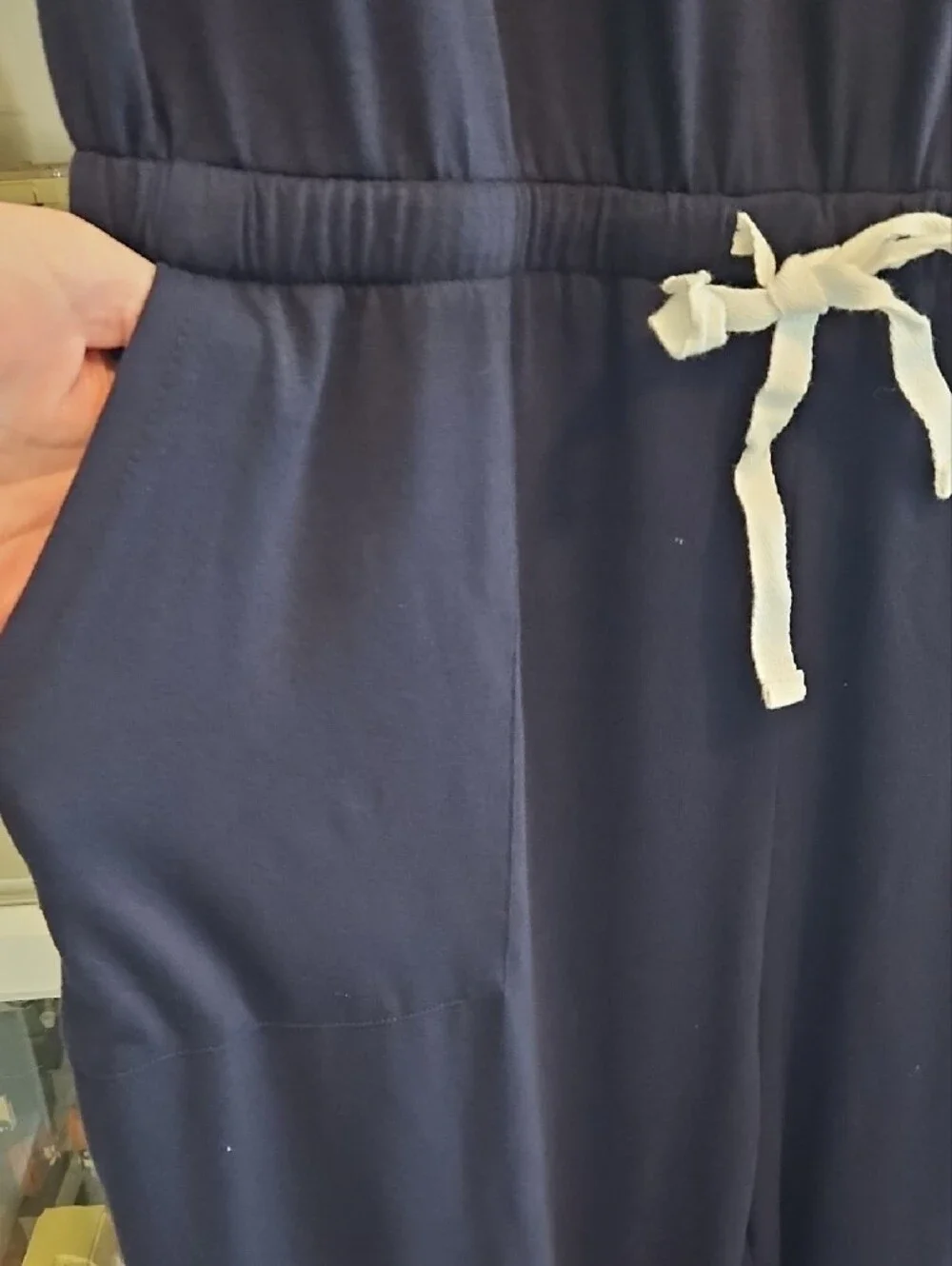 Amazon Essentials Navy Sleeveless Drawstring Jumpsuit - Picture 3 of 3